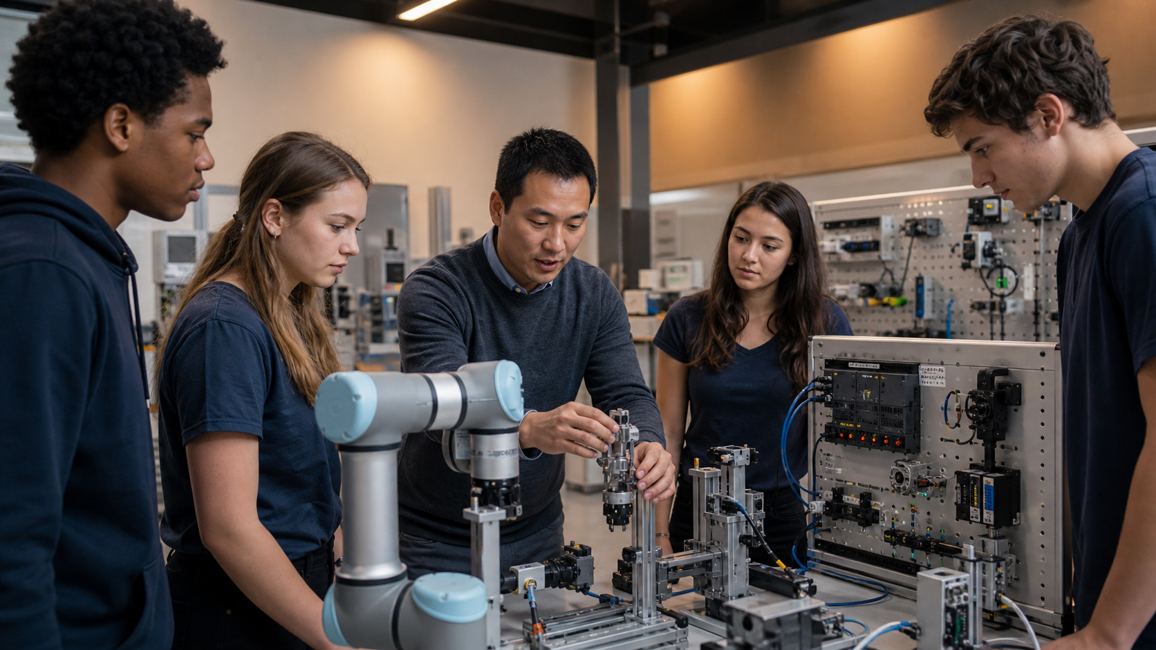 Laboratorio de robótica con equipos inventariados