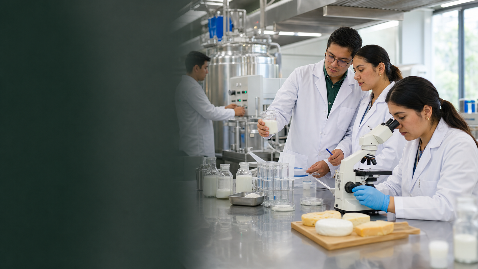 Análisis de alimentos en un laboratorio moderno